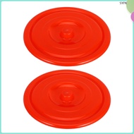 🔥 Penutup Tong Sampah Merah Plastik 2Pcs untuk Perlindungan Kedap Ember Air