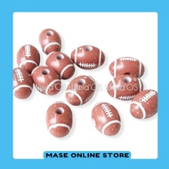 MST (6 biji) MANIK PLASTIK BOLA RUGBY 20 x14 mm MASESTORE