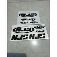 NJS helmet sticker, printed model, already cut