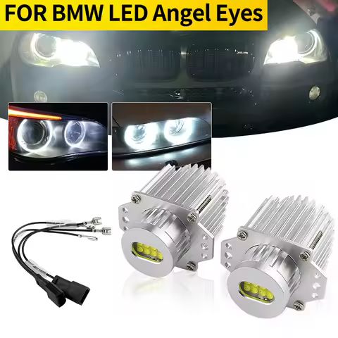 2Pcs CANbus 80W Angel Eye Halo Ring LED Bulbs 63117161444 for BMW 3 series Pre-LCI E90 E91 325i 328i