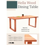 HELLA DINING TABLE WOODEN TABLE SOLID ACACIA DINING TABLE 4 TO 8 SEATER (clearance stock)