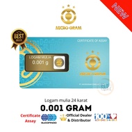 MICROGRAM Emas Mini Logam Mulia 0.001 Gram Emas asli