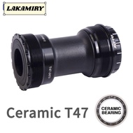 LAKAMIRY T47 Bottom Bracket, 68mm 73mm Shell DUB 30mm Threaded Bottom Bracket, Durable 24mm Crankset