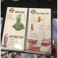 Menu printed on demand with free design