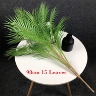 125Cm Large Artificial Palm Tree Tropical Plants Branch Plastic Fake Leaves Green Monstera For Chris