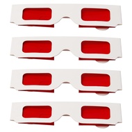 Othmro 5Pcs Durable 3D Style Glasses 3D Viewing Glasses 3D Movie Game Glasses Red-Red 3D Glasses Car