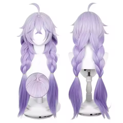 Bailu Cosplay Wig Star Rail Purple Long Straight Hair Bai Lu Wigs for Women Halloween Comic Con