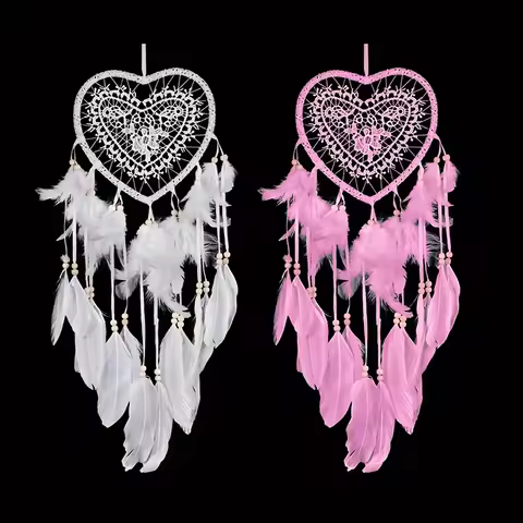 1 Heart-Shaped Dream Catcher for Hanging Home Decor, Suitable for Bedrooms, Living Rooms, Balconies,