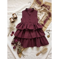 Preloved hyuna dress by waldos kids beautiful children's dress/ dress children's umpak/dress maroon