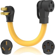 ETL Listed NEMA 10-50P to 14-50R 50 amp 3 Prong Dryer Plug EV Charger Adapter Heavy Duty 6 AWG Cord 