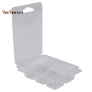 100 Packs Wax Melt Clamshells Molds Square, 6 Cavity Clear Plastic Cube Tray for Candle-Making & Soa