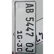 STANDARD MOTORCYCLE NUMBER PLATE NEW FONT & OLD FONT WHITE PLATE & BLACK PLATE FAST SHIPPING PROCESS