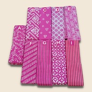 Fanta Pink Stamped Sogan Batik Fabric/Fine Prima Batik Fabric/Color Batik Fabric/Fabric