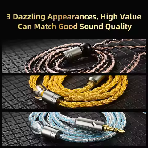 QKZ T1 Earphone Update Cable 3.5mm jack QDC 0.75mm Connector Wired Headphones For ZXN ZXT VK4 ZX2 ZA