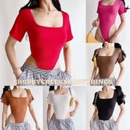 SQUARE NECK BODY SUIT / KNITTED BODY SUIT FOR WOMEN