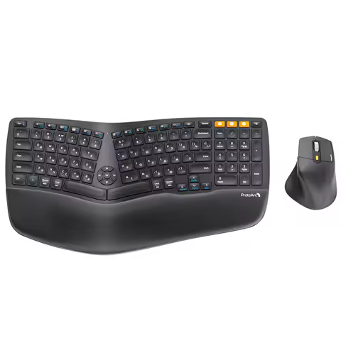 Russian Bluetooth Wireless Keyboard and Mouse Combo Split Ergonomic Keyboard for Windows Mac Android