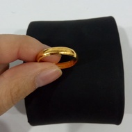 cincin emas asli model love permata pink - 1 gram