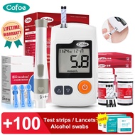 Cofoe Yili Blood Glucose Meter with 100s Test Strips 100pcs Lancet Free 100pcs Alcohol Swabs Glucometer Blood Sugar Monitor For Diabetes Test Kit