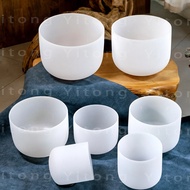 [NEW] Crystal Singing Bowls 6- 12 Inch 7 Pcs 432 Hz Chakra Quartz Set Design Instrument Sound Healin