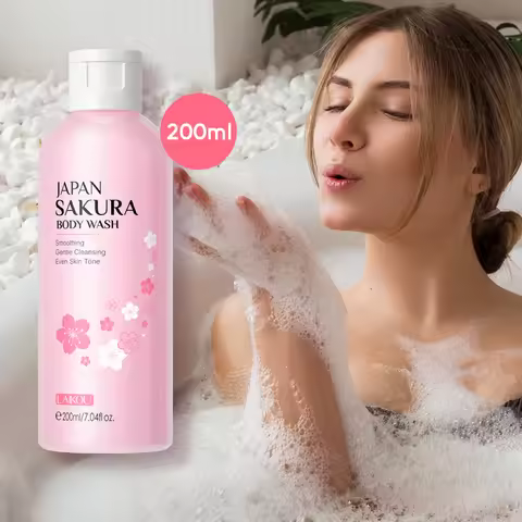 LAIKOU Japan Sakura Body Wash Gentle Cleanser Smoothing Shower Gel Skin Brightening Treatment Amino 