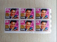 美國「歌星-皮禮士利」貓王紀念郵票(六方連)次品