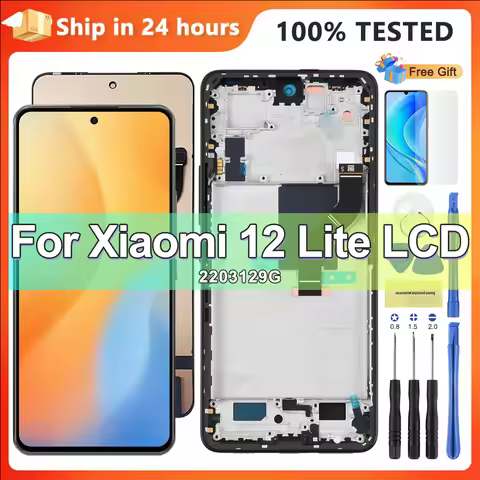 AMOLED For Xiaomi Mi 12 Lite lcd 2203129G Display Touch Screen Digitizer Assembly for Xiaomi 12 Lite