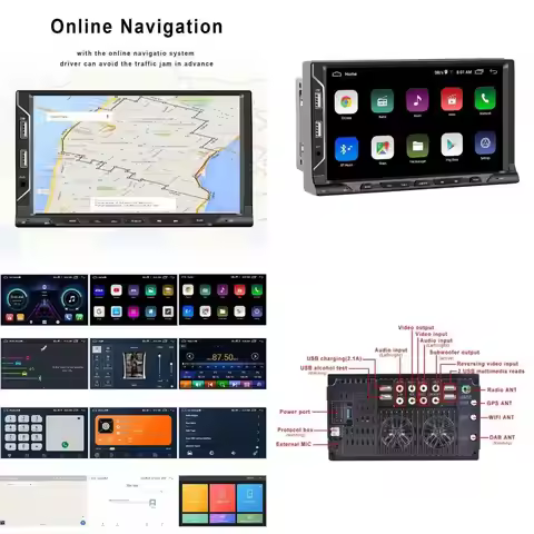 Car Carplay Digital Display 7inch Navigation FM MP3-Player Bluetooth-compatibe Auto Stereo-Audio 2 D