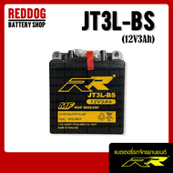 แบตเตอรี่ RR JT3L-BS เทียบเท่า Yuasa YB3L สำหรับ Yamaha Alfa, Belle, Mate, RXZ, TZM, Y100 / Suzuki A