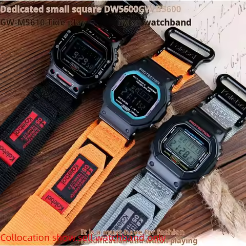 Dw-5600 Sports Nylon Watch Strap Men For Casio Gshock GM-5600 Dw5600 gw-m5610 GA2100 Canvas WatchBan