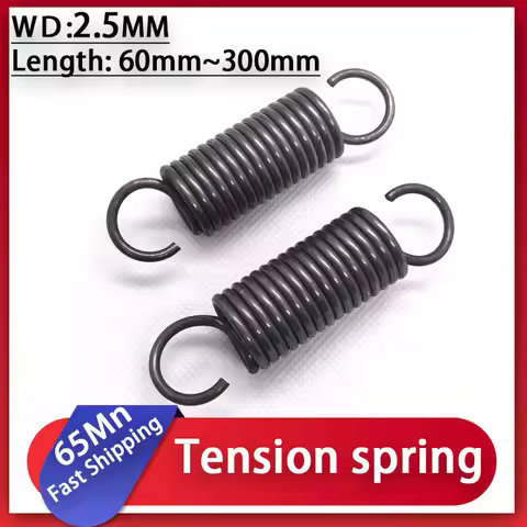 65Mn Wire Diameter 2.5mm Outer Diameter 20mm Tension Spring Opening Draw Spring Strong S Hook Tensio