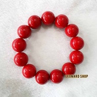 Gelang Red Coral Grade A Tidak Berserat Premium Batu Karang Merah Koral Marjan Merah Delima Aksesori