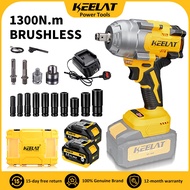 KEELAT Cordless Impact Wrench 1300NM 1/2 Torque Wrench Brushless Motor Power Tools Kpro-ID01