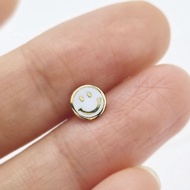 [Mandy] 14K Smile Tragus Lobe Helix Piercing Earring, 585 Gold, Petite Jewelry for Gift