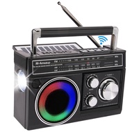TECHCHIP-Outdoor Emergency Solar Retro Radio Multifunction Bluetooth FM AM Radio Player Disaster Pre