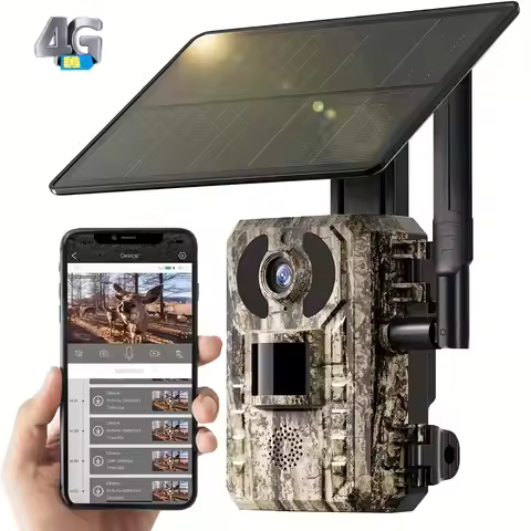 4MP Solar Panel Hunting Trail Infrared Live Video Wildlife Forest Surveillance 4G Trial Camera for O