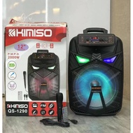 QS-1290 12 Inch Speaker Outdoor Portable Trolley Speaker DJ Speaker System Subwoofer