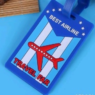 SUPERBORONG LUGGAGE TAG Soft Silicone Cute Cartoon Luggage Tag Baggage Tag Travel Use Travel Tag