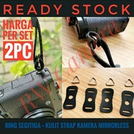 2pc TriangleRing Camera Strap Plus Leather Triangle Wire Fujifilm Xt20 XT30 XT3 XA7 CameraTALI sony 