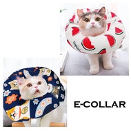 Pet Elizabeth Collar Adjustable Neck Collar Cotton E-Collar With Cute Pattern Donut Pet Elizabeth So