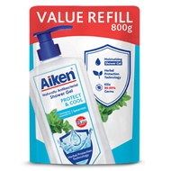 (Free Shipping)Aiken Body Wash Protect & Cool (800g Refill)