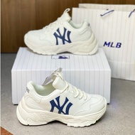 Giày Sneaker MLB BigBall Chunky NY Xanh Than Giày Thể Thao Yankees Chữ NY Navy Nam Nữ  Đế Độn Bản Ca