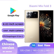 Used Xiaomi MIX Fold 3 Snapdragon 8 Gen 2 Leading Edition 100% Original  Foldable Smartphone