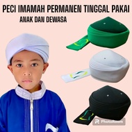 Permanent Imamah Cap Permanent Imamah White Turban Permanent Imamah Turban for Adults Permanent Imam