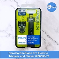 (Philips) Norelco OneBlade Pro Electric Trimmer and Shaver QP6530/70 ฟิลิปส์ ชุดมีดโกน ใบหน้า ที่กันจอนและโกนหนวดไฟฟ้า