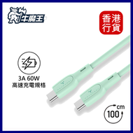 牛魔王 - Maxpower YY110C 3A 60W USB-C 充電線-淺綠色 #MAXPYY110CD-06