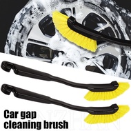 Long Handle Tire Rim Duster Scrubber - Home Office Gap Brush Detaild Cleaning Tool - 90 Degree Engine Exhaust Cleaner - Microfiber Car Truck Motorcycle Wheel Brush
