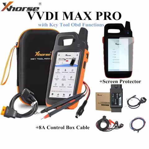 Xhorse VVDI Key Tool Max Pro Programmer+Mini OBD Function+8A Control Box Cable with ID48/XT27 Super