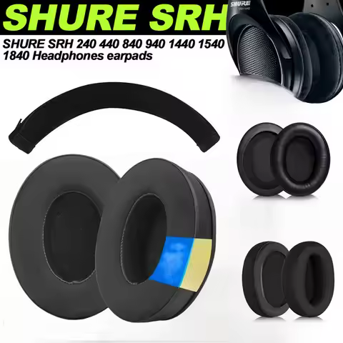 Replacement Foam Ear Pads For Shure SRH240 SRH440 SRH840 SRH940 SRH1440 SRH1540 SRH1840 Memory Foam 