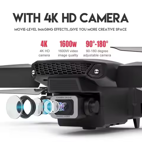 E88 Pro Foldable Drone 4K Single/Dual Camera WiFi FPV RC Quadcopter