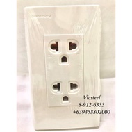 Panasonic Duplex Universal Outlet with Ground WEG 15929 with cover